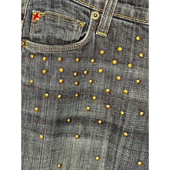 Hudson Jeans Leigh Boyfriend Pant Dark Wash Studded Size 26 EUC!! - Picture 4 of 8